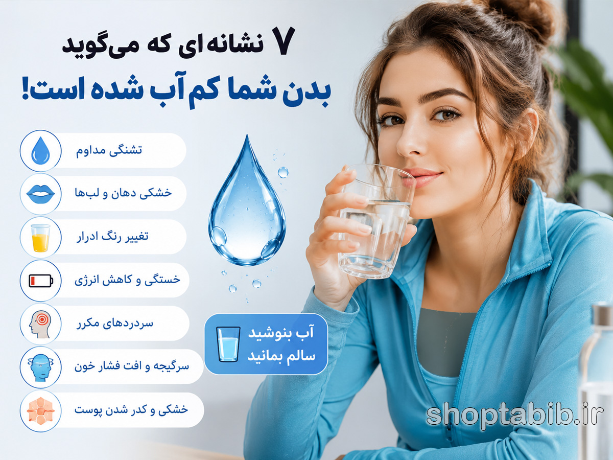 ۷ نشانه‌ای که می‌گوید بدن شما کم‌آب شده است