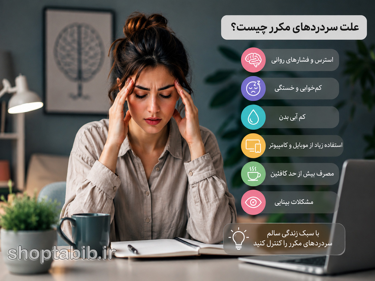 علت سردردهای مکرر چیست؟ + ۱۰ دلیل اصلی و راه‌های درمان سردرد