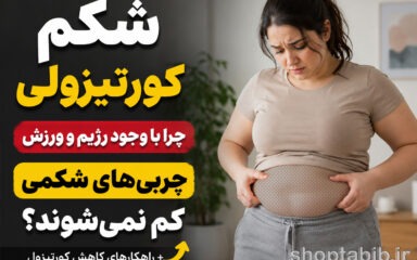 شکم کورتیزولی چیست؟ + ۱۲ راهکار علمی کاهش کورتیزول و چربی شکم