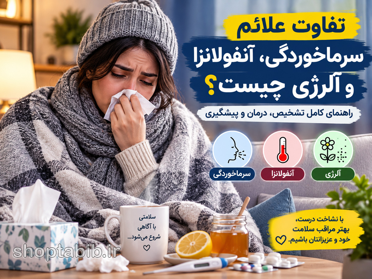تفاوت علائم سرماخوردگی، آنفولانزا و آلرژی چیست؟ + جدول مقایسه، روش تشخیص و درمان